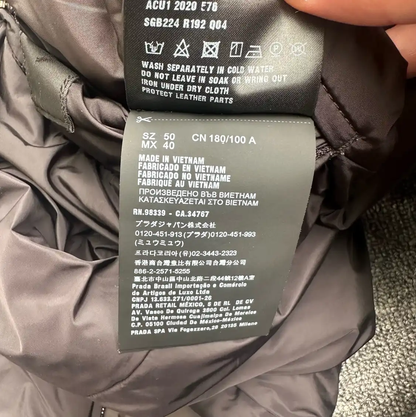 Prada Black Cotton Long Sleeve Jacket