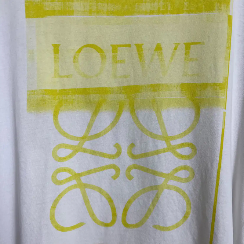 Loewe White Cotton Men's T-Shirt with Graphic 0089