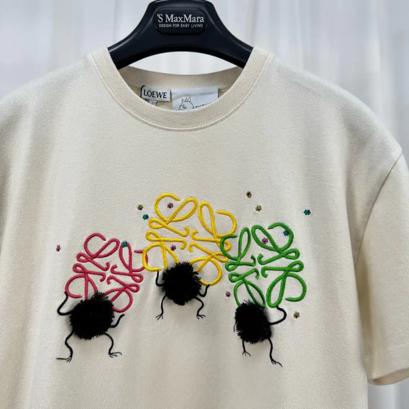 Loewe Men's Short Sleeve T-Shirt with Logo 0089