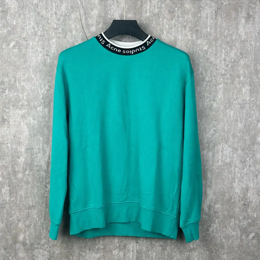 Acne Studios Peacock Green Cotton Sweatshirt