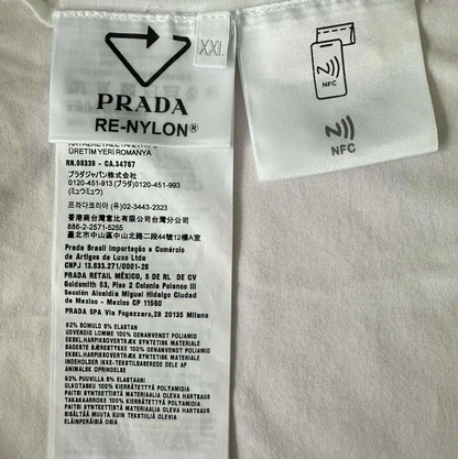 Prada Men's White Cotton T-Shirt in XXL