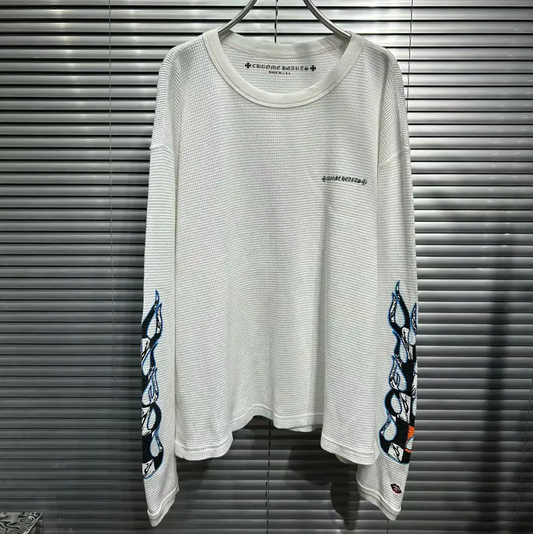 Chrome Hearts White Cotton Long Sleeve Sweatshirt 0089