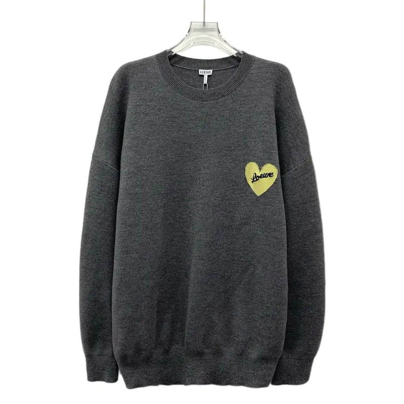 Loewe Gray Wool Men's Knit Sweater 0089