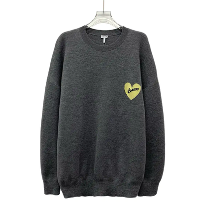 Loewe Gray Wool Men's Knit Sweater 0089