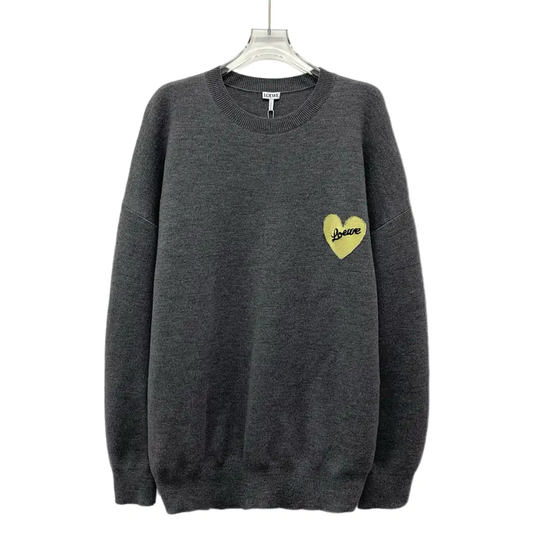 Loewe Gray Wool Men's Knit Sweater 0089