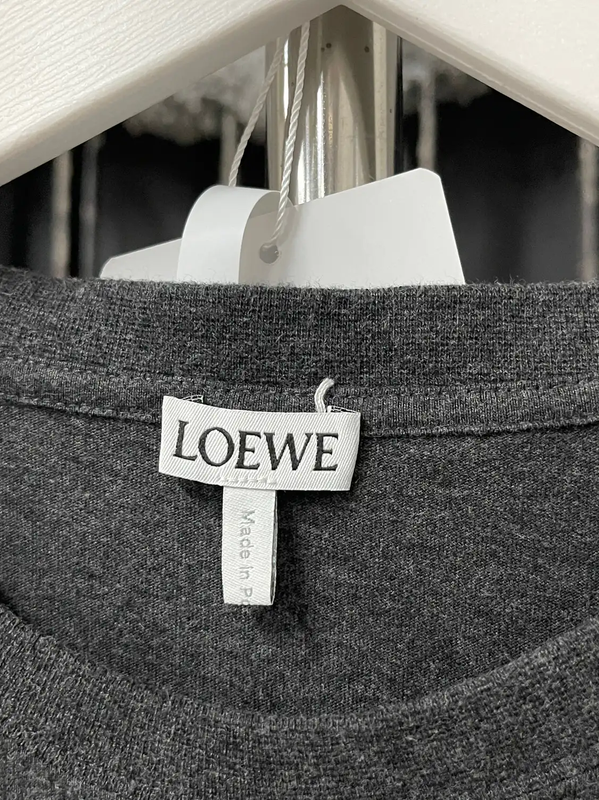 Loewe Gray Cotton Short Sleeve T-Shirt 0089