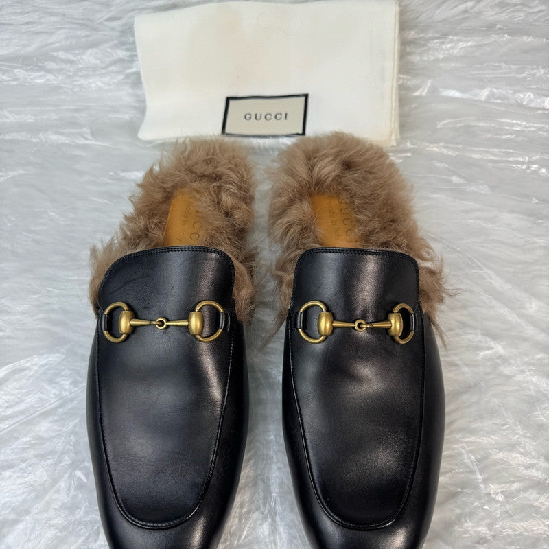 Gucci Black Wool Slip-On Loafers for Men 0079