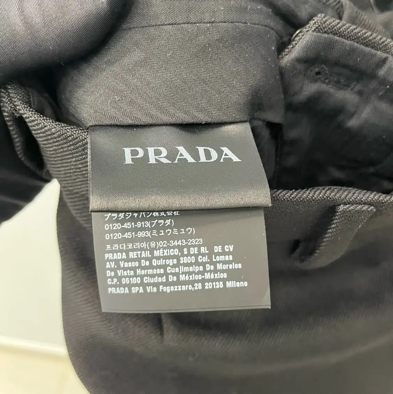 Prada Black Polyester Casual Pants