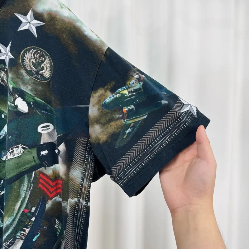 Givenchy Multicolor Cotton Print Short Sleeve Tee 0089