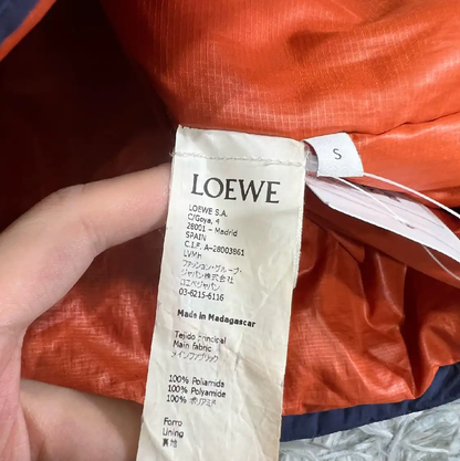 Loewe Blue Cotton Men's Down Jacket 0089