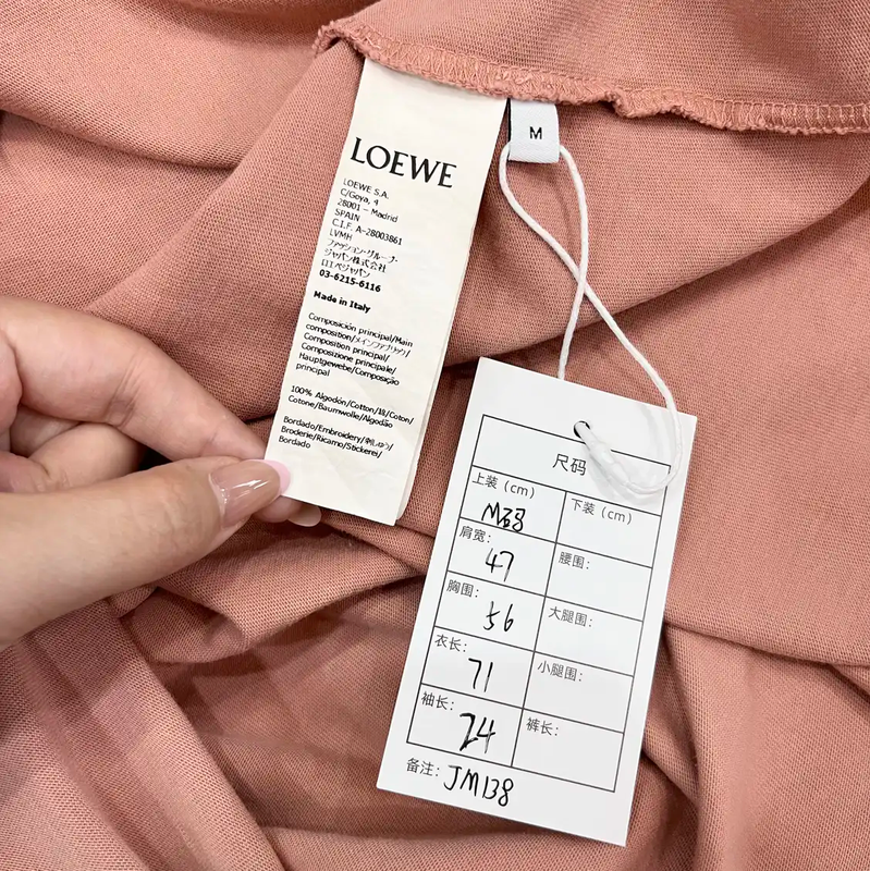 Loewe Pink Cotton T-Shirt for Men 0089