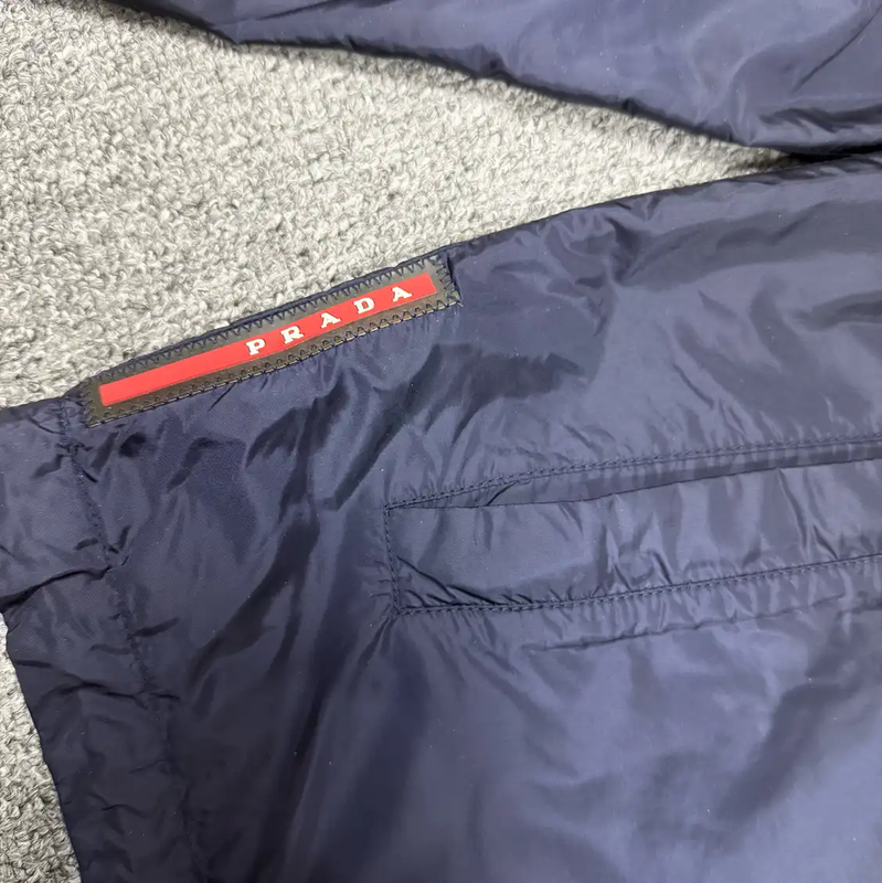 Prada Blue Nylon Lightweight Jacket