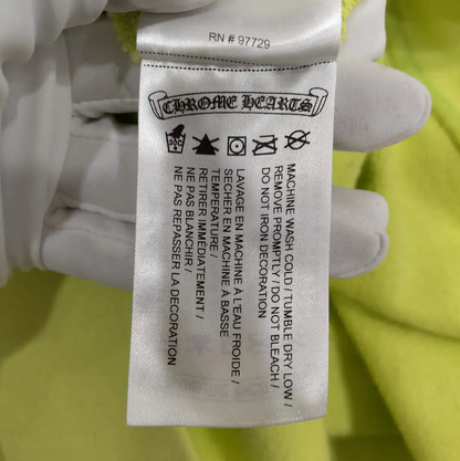 Chrome Hearts Men's Fluorescent Green Long Sleeve Hoodie 0089