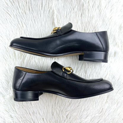 Gucci Leather Horsebit Loafers in Black 0079
