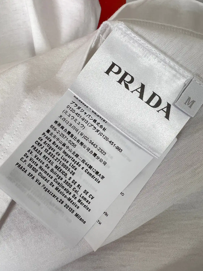 Prada Men's Summer White Cotton T-Shirt