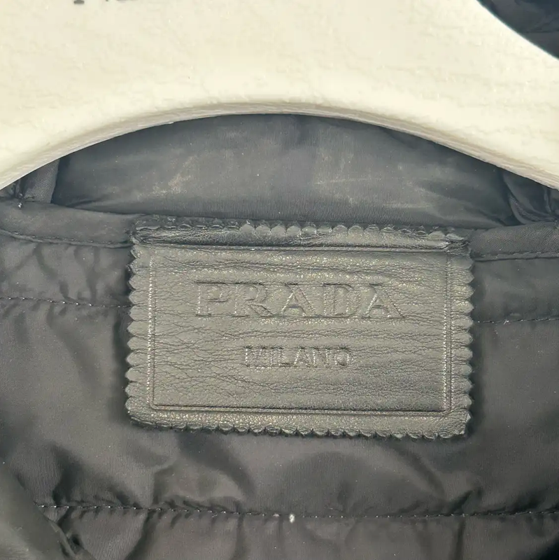 Prada Black Wool Blend Men's Puffer Jacket