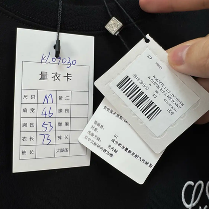 Loewe Black Cotton Embroidered Logo T-Shirt 0089