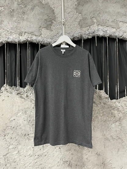Loewe Gray Cotton Short Sleeve T-Shirt 0089
