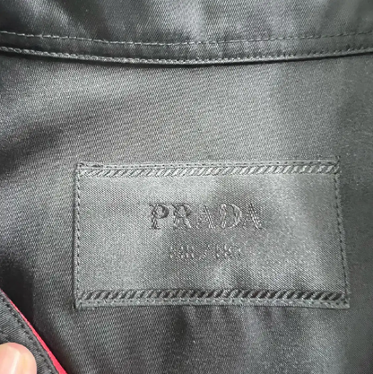 Prada Black and Red Long Sleeve Button-Up Shirt