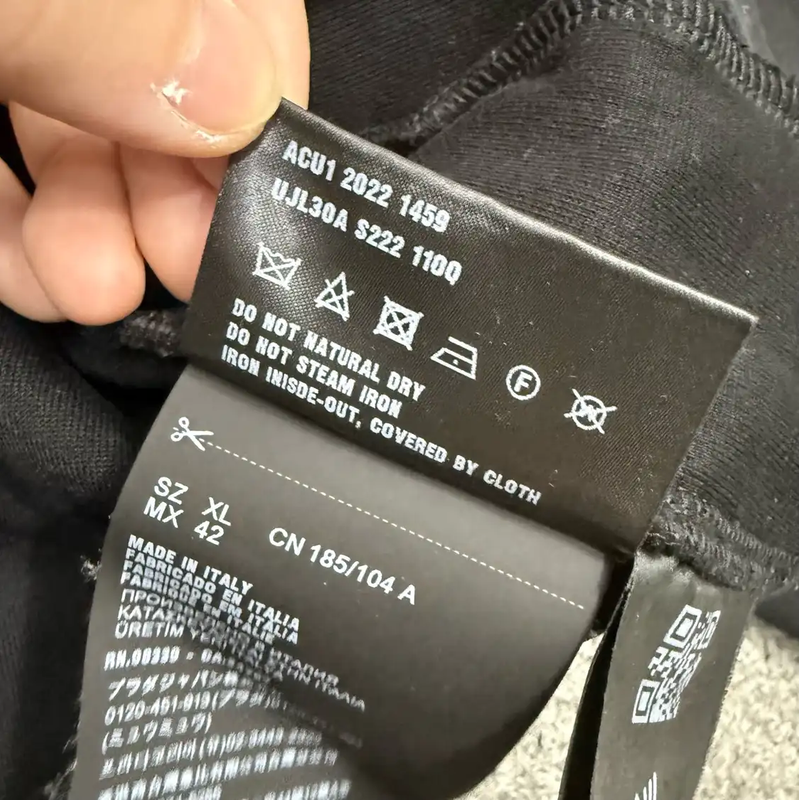 Prada Black Cotton Men's Sweatshirt XL