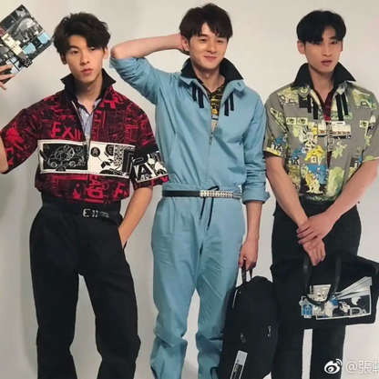 Prada Multicolor Cotton Blend Short Sleeve Sweatshirt