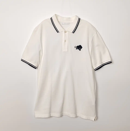 Prada White Cotton Men's Polo Shirt
