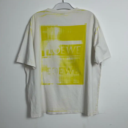 Loewe White Cotton Men's T-Shirt with Graphic 0089