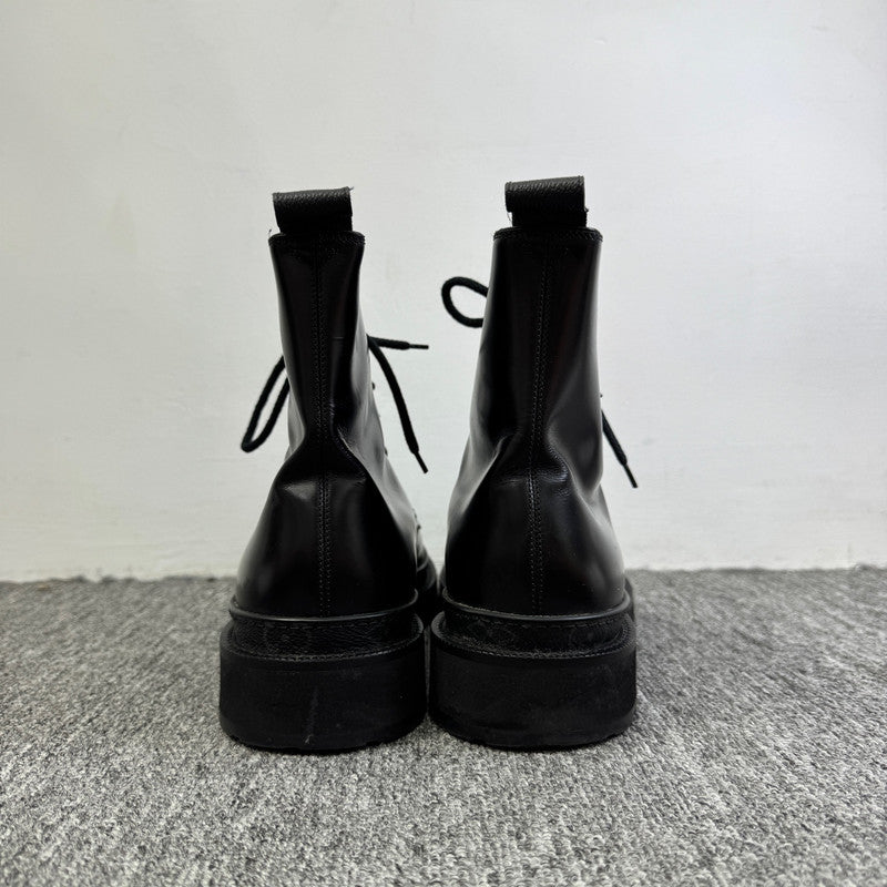 Louis Vuitton Black Leather Lace-Up Ankle Boots 0079