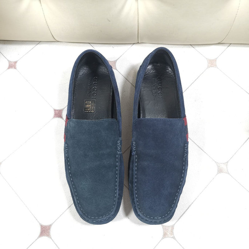 Gucci Blue Suede Loafers for Men 0079