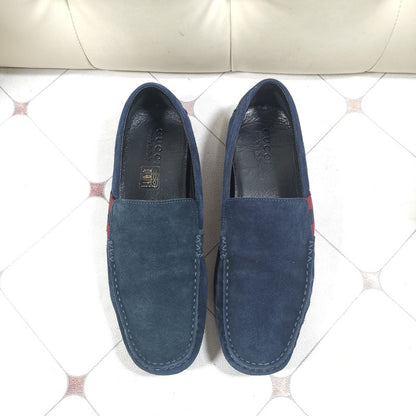 Gucci Blue Suede Loafers for Men 0079
