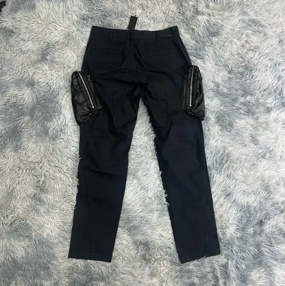 Stone Island Black Cotton Casual Pants for Men 0089