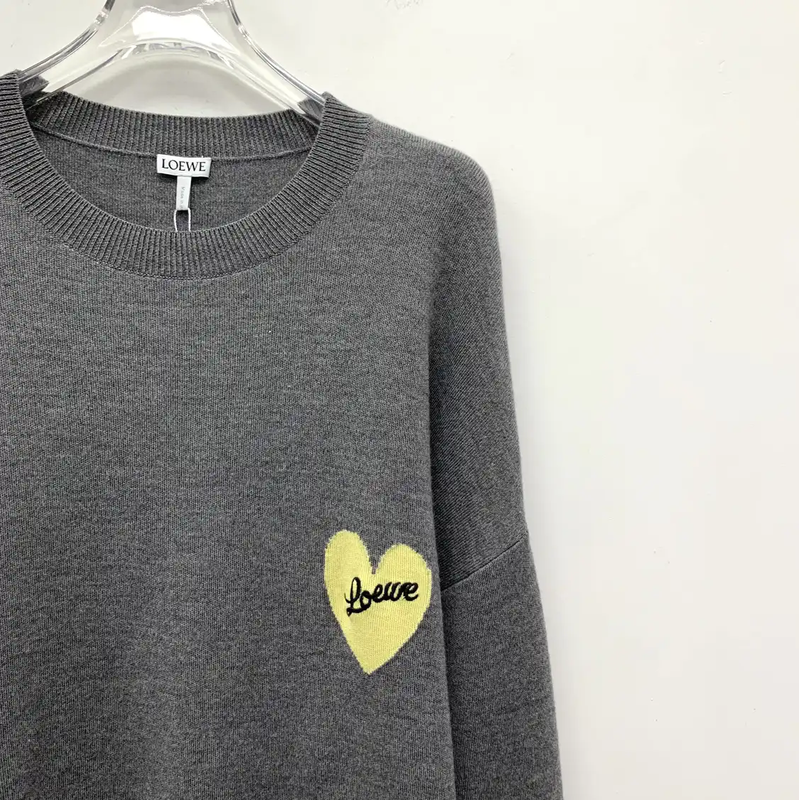 Loewe Gray Wool Men's Knit Sweater 0089