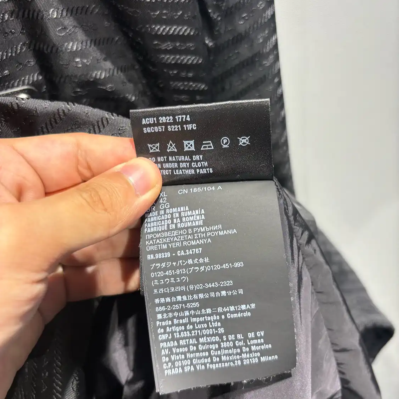 Prada Black Cotton Men's Jacket (XL)