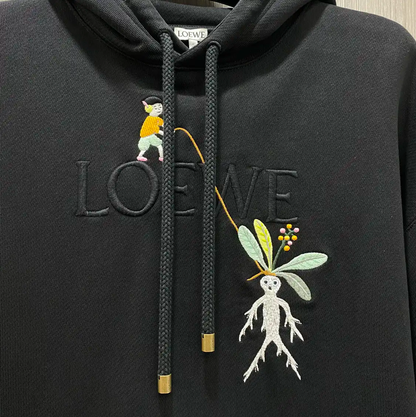 Loewe Black Cotton Men's Hoodie 0089