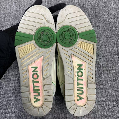 Louis Vuitton Retro Green Accent Low-Top Sneakers 0079