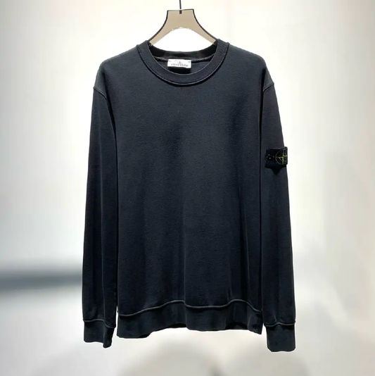 Stone Island Black Cotton Men's Hoodie 0089