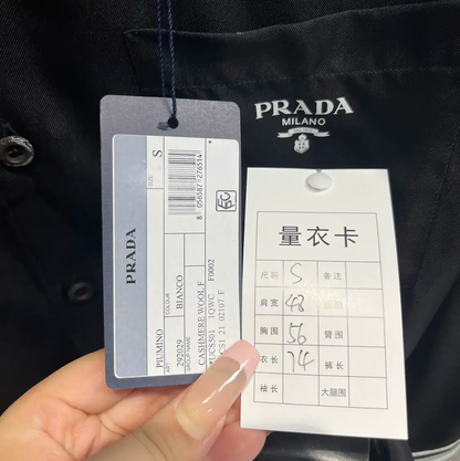 Prada Black Silk-Blend Men's Shirt