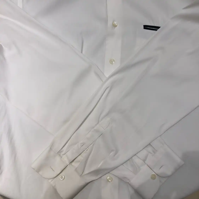 Prada Men's Long Sleeve White Cotton Shirt