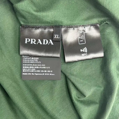 Prada Men's Peacock Green Cotton T-Shirt
