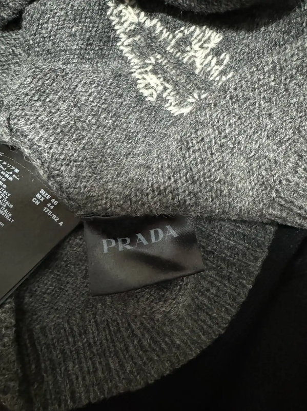 Prada Colorful Wool Embroidered Knit Sweater