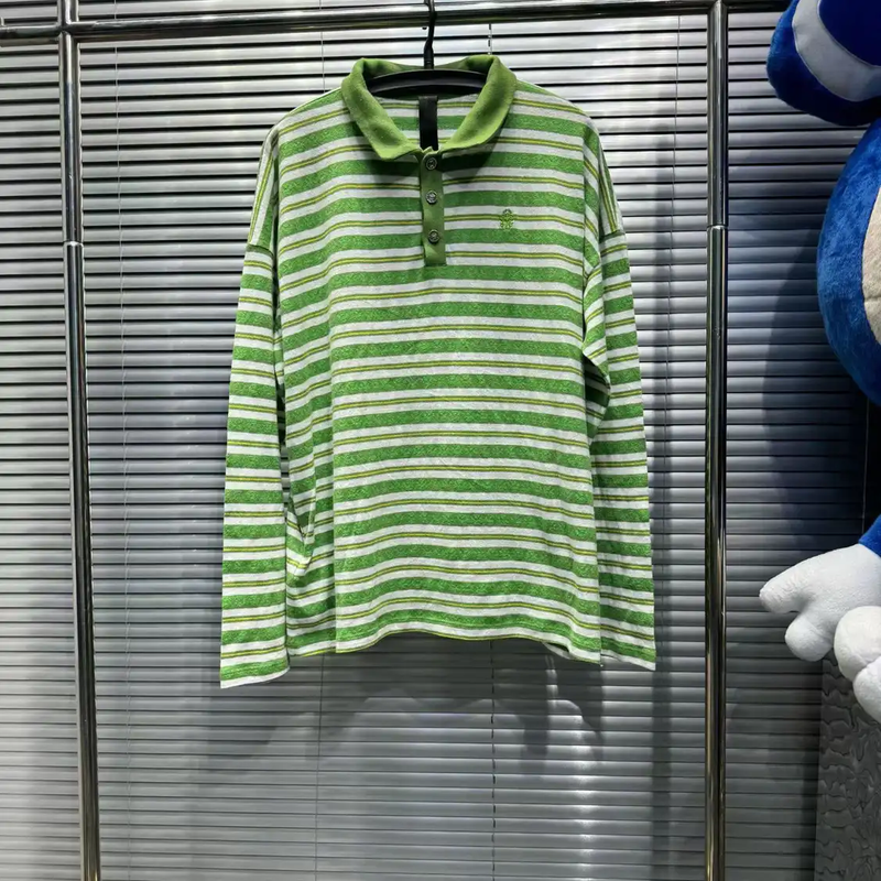 Chrome Hearts Long Sleeve Striped Polo Shirt 0089