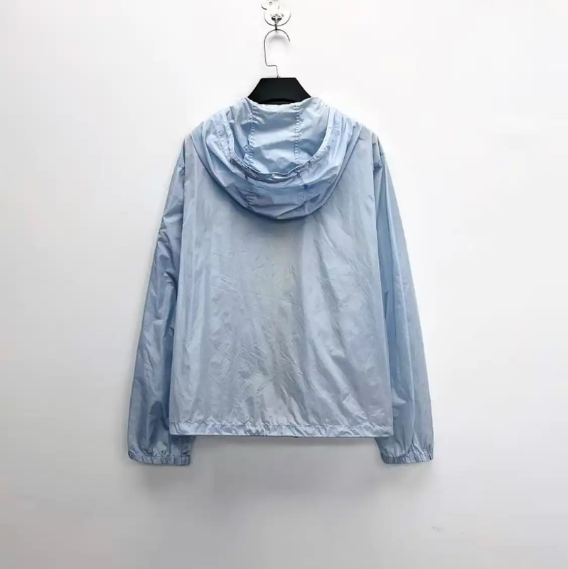 Prada Spring Autumn Light Blue Nylon Jacket