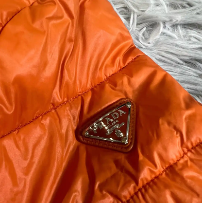 Prada Men's Orange Down Jacket Size S