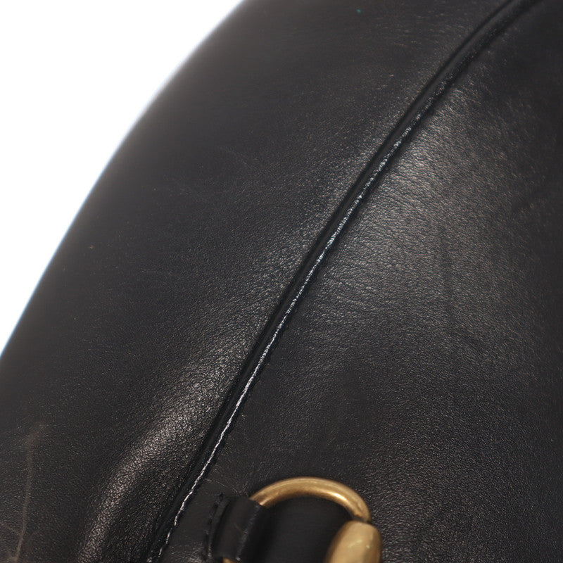 Gucci Black Lambskin Flat Mule Slippers 0079