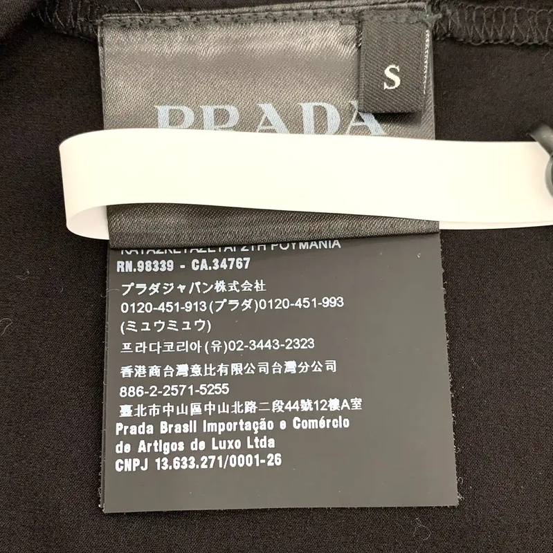 Prada Black Cotton Men's T-Shirt Size S