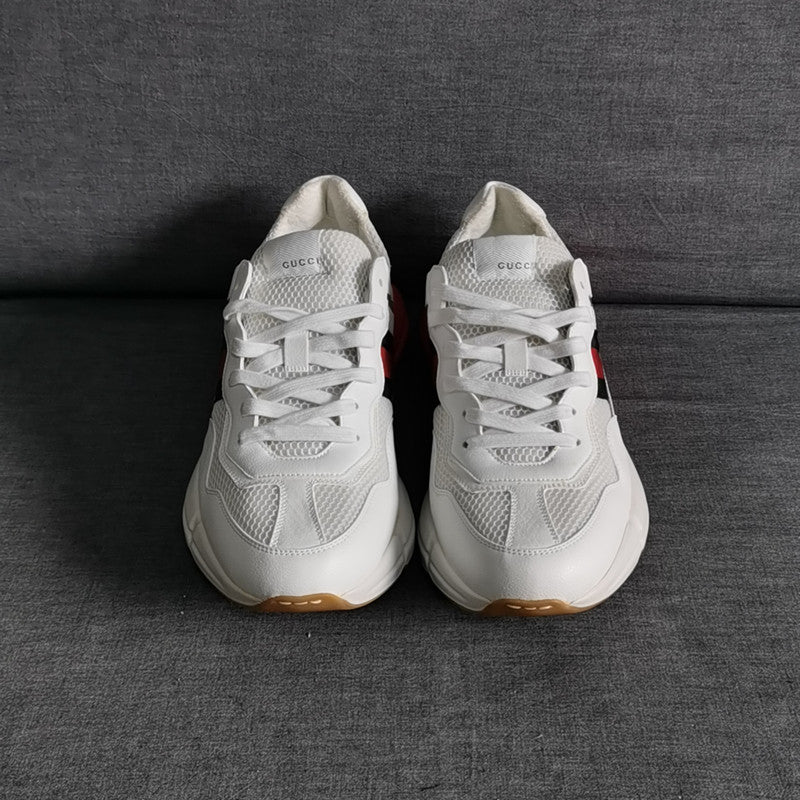 Gucci Rhyton Casual Dad Sneakers in White Red Green 0079