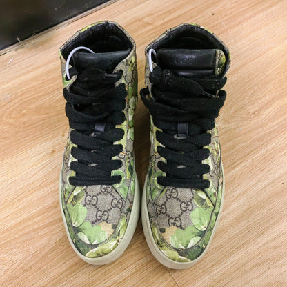 Gucci Canvas High-Top Sneakers in Green 0079