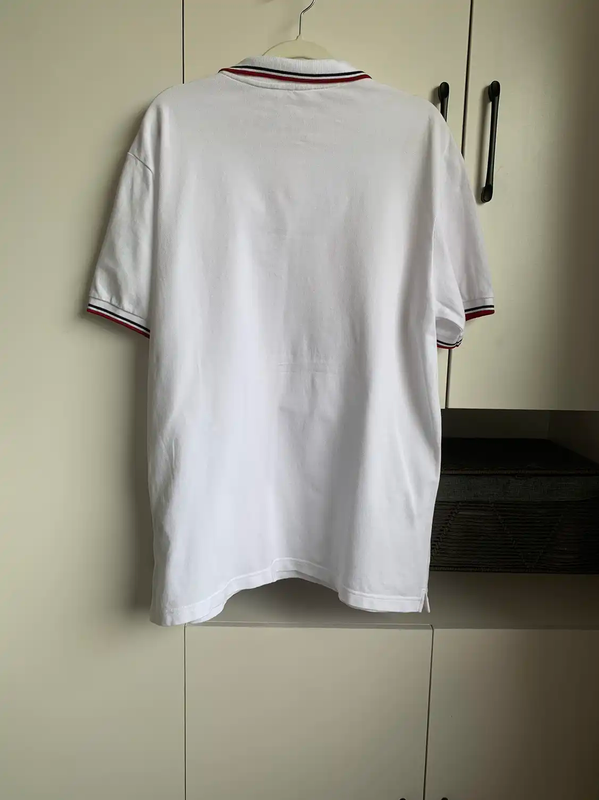 Prada Men's White Cotton Short Sleeve Polo