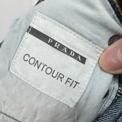 Prada Blue Denim Casual Pants for Men