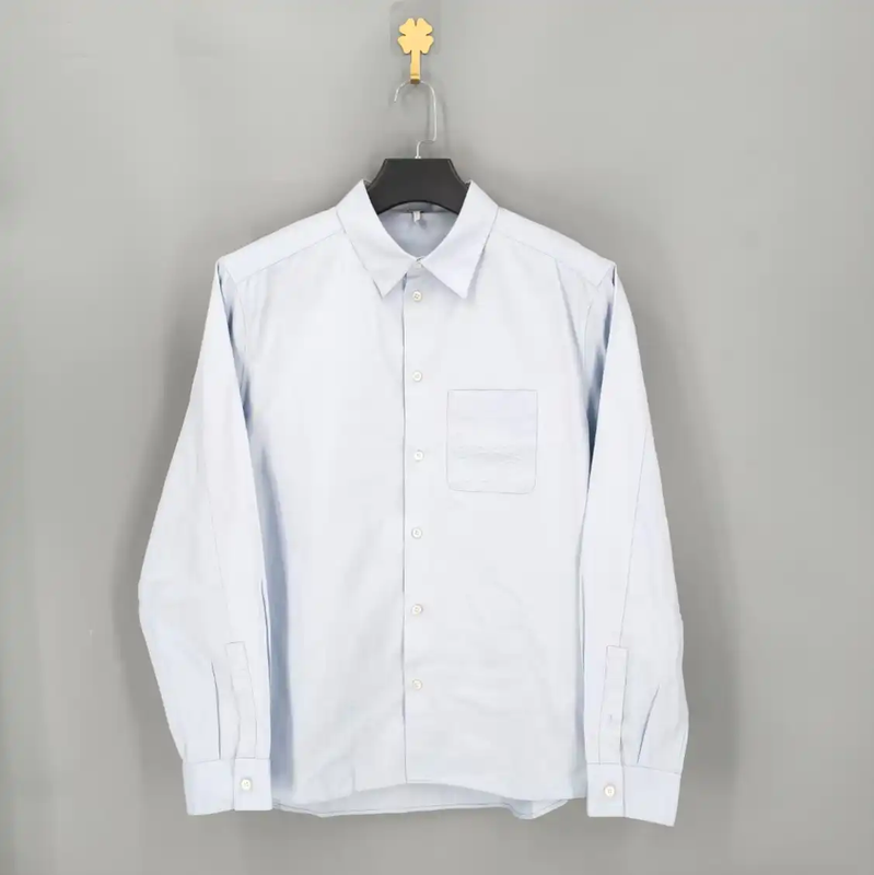 Loewe Blue Cotton Long-Sleeve Shirt 0089